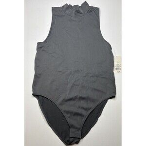 NWT A New Day, Women's Seamless Bodysuit - Gray Size L: Mock Turtle Neck